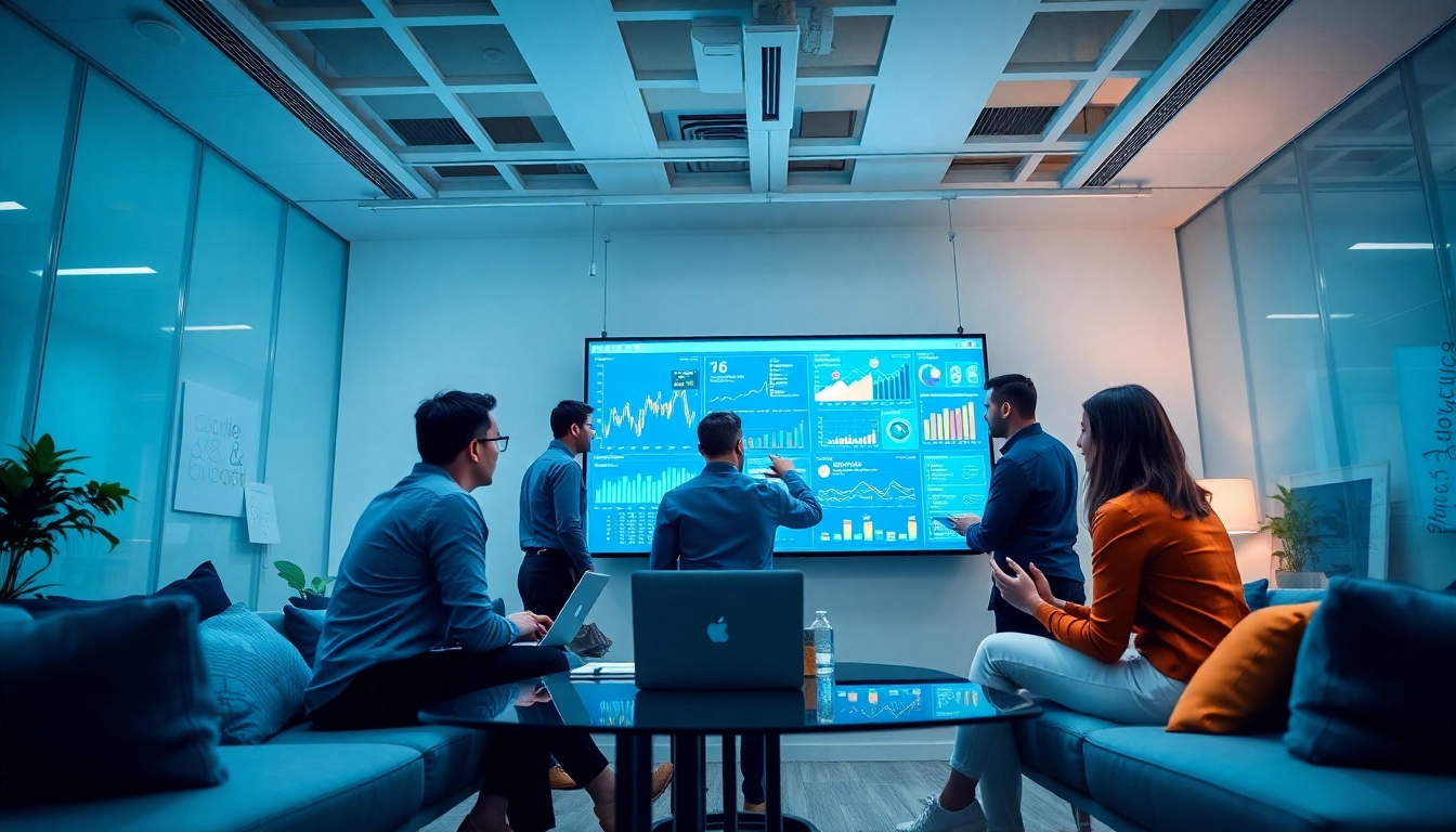 Engage with professionals discussing strategies for an AI content marketing platform.