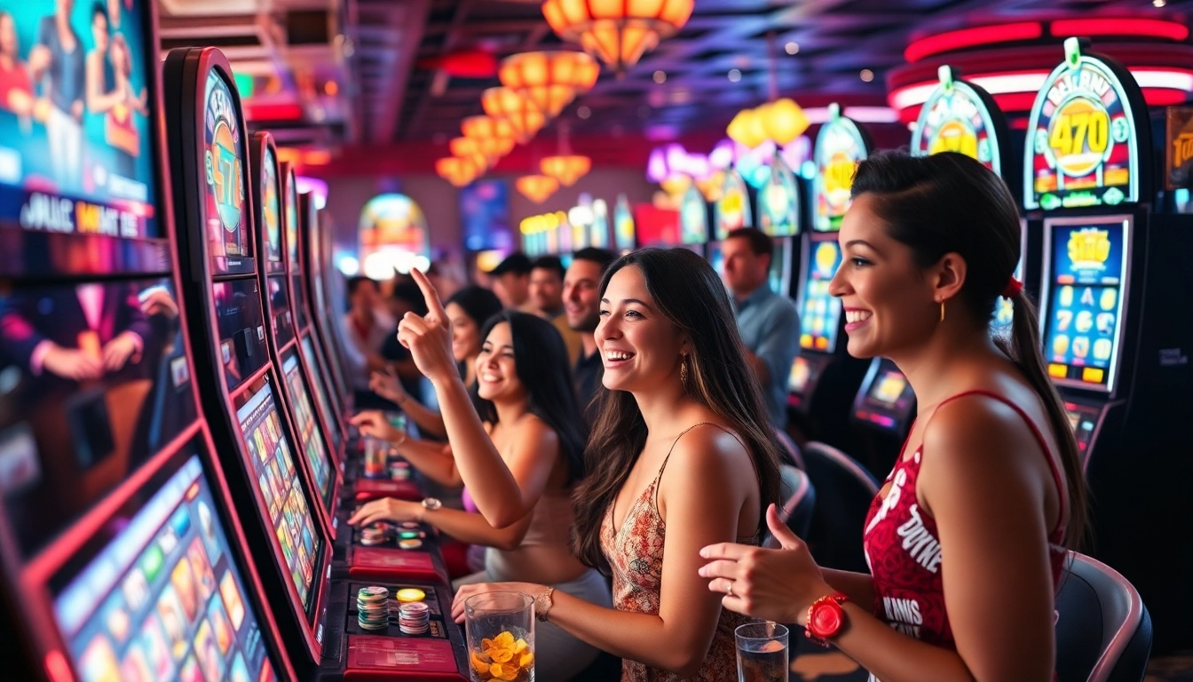Experience the excitement of gaming at slotbuff3.com with vibrant slot machines and enthusiastic players.
