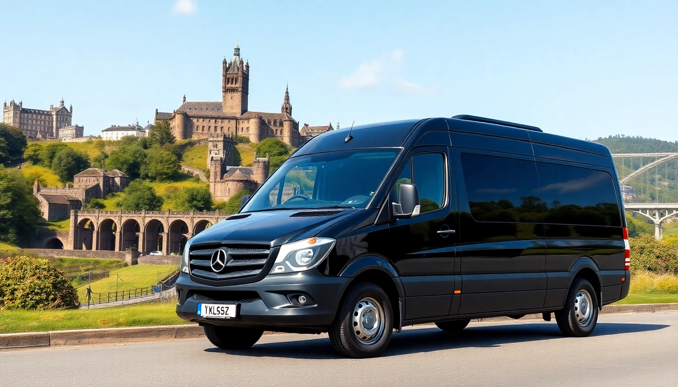 Experience reliable Glasgow and Edinburgh transfers with our professional service vehicle against stunning landscapes.