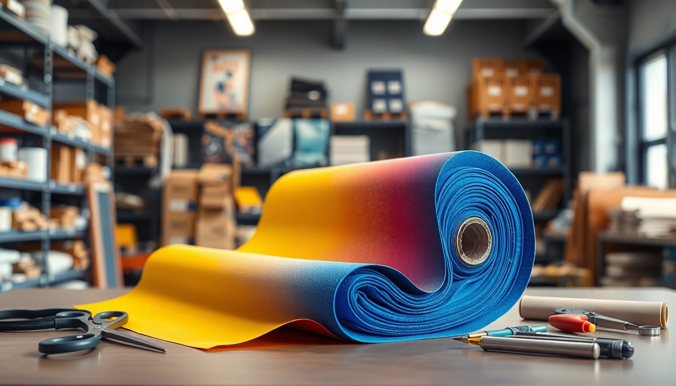Showcasing epoxy prepregs on a workbench in a bright industrial setting.