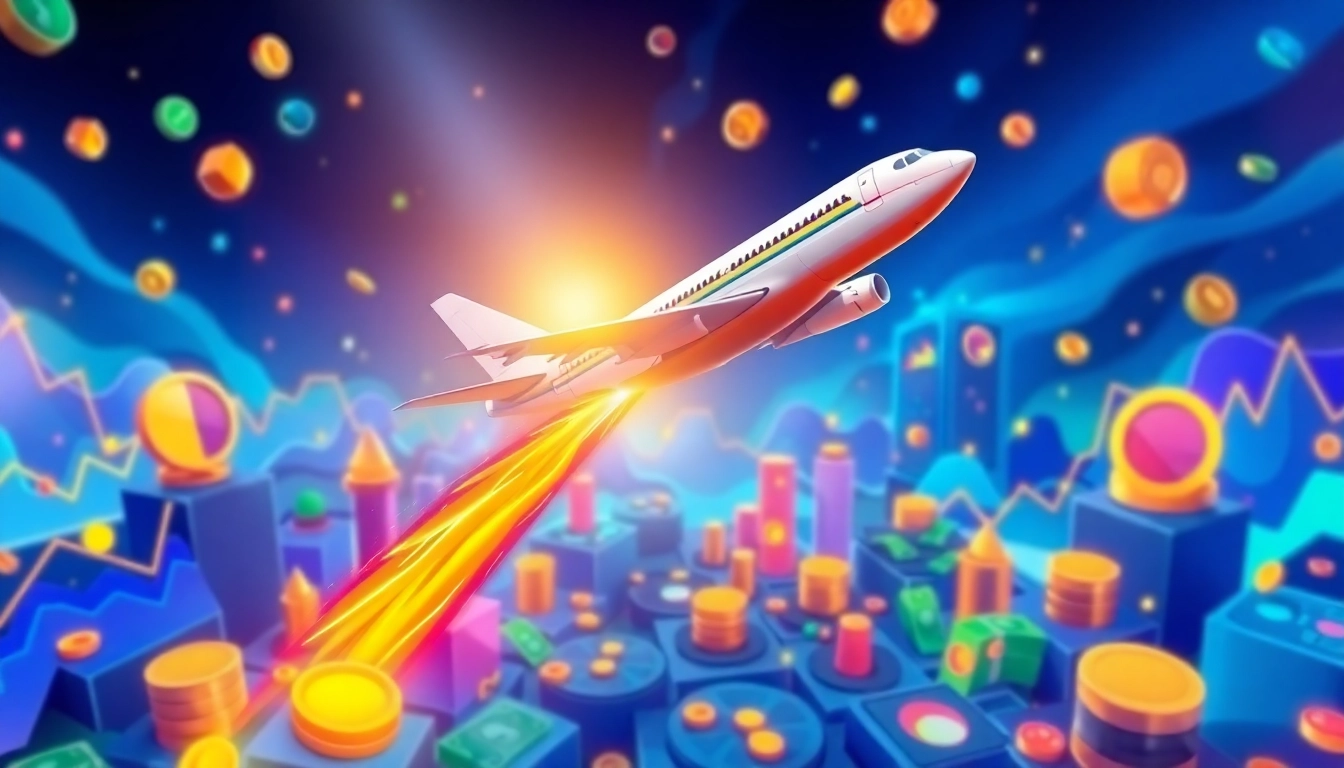 Engaging scene showcasing the excitement of Aviator Fire85 casino game with an ascending airplane.