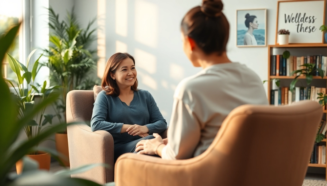 Addressing anxiety in a professional therapy session that promotes comfort and connection.
