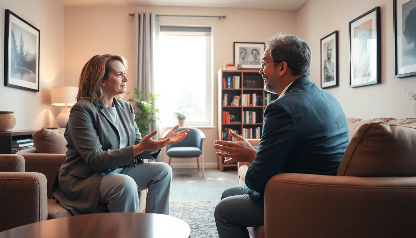 Engaging session with a best psychiatrist in dubai, providing patient-centered support in a calming office.