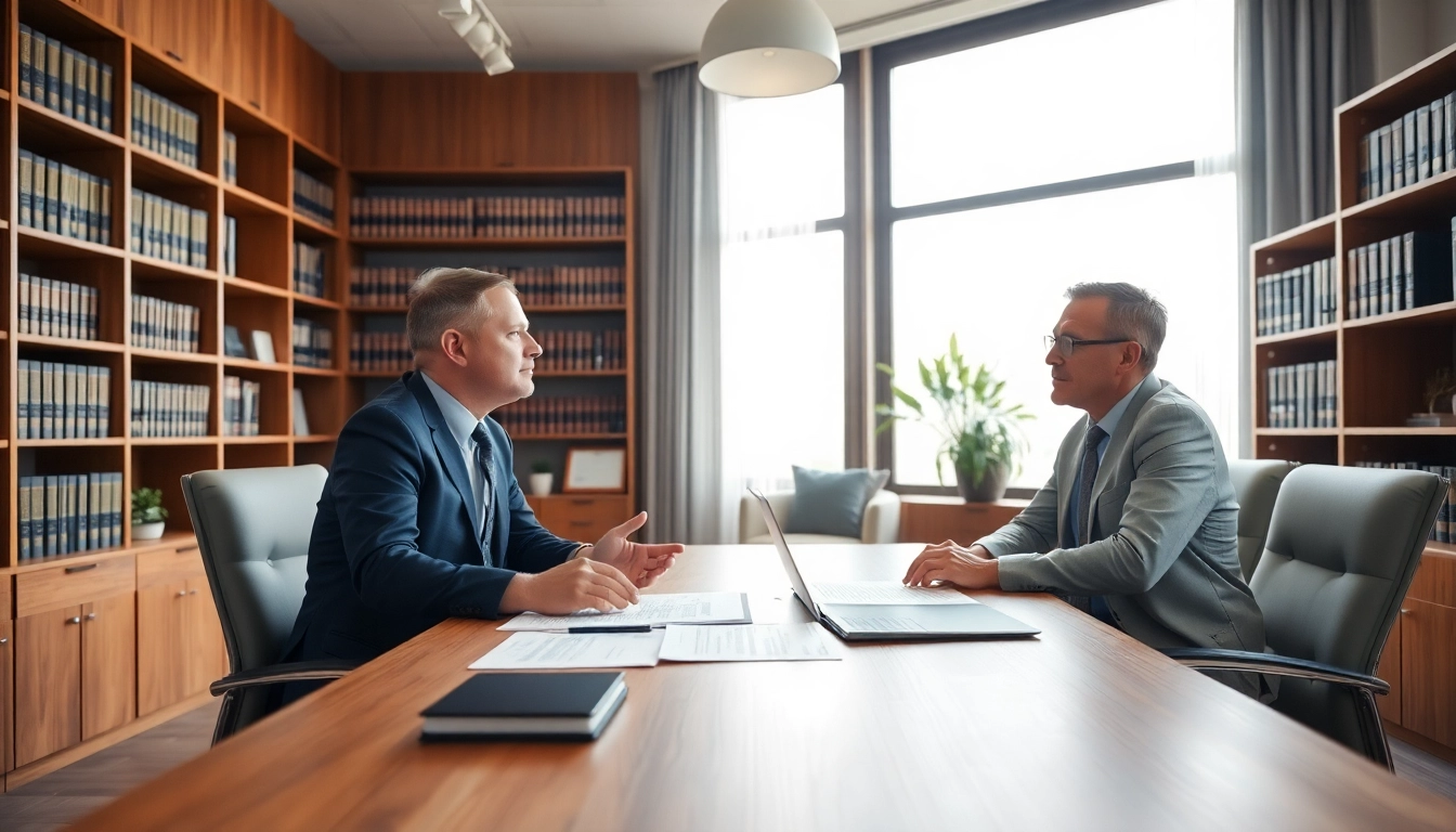 Tampa Criminal Defense Attorney guiding a client in a professional office environment.
